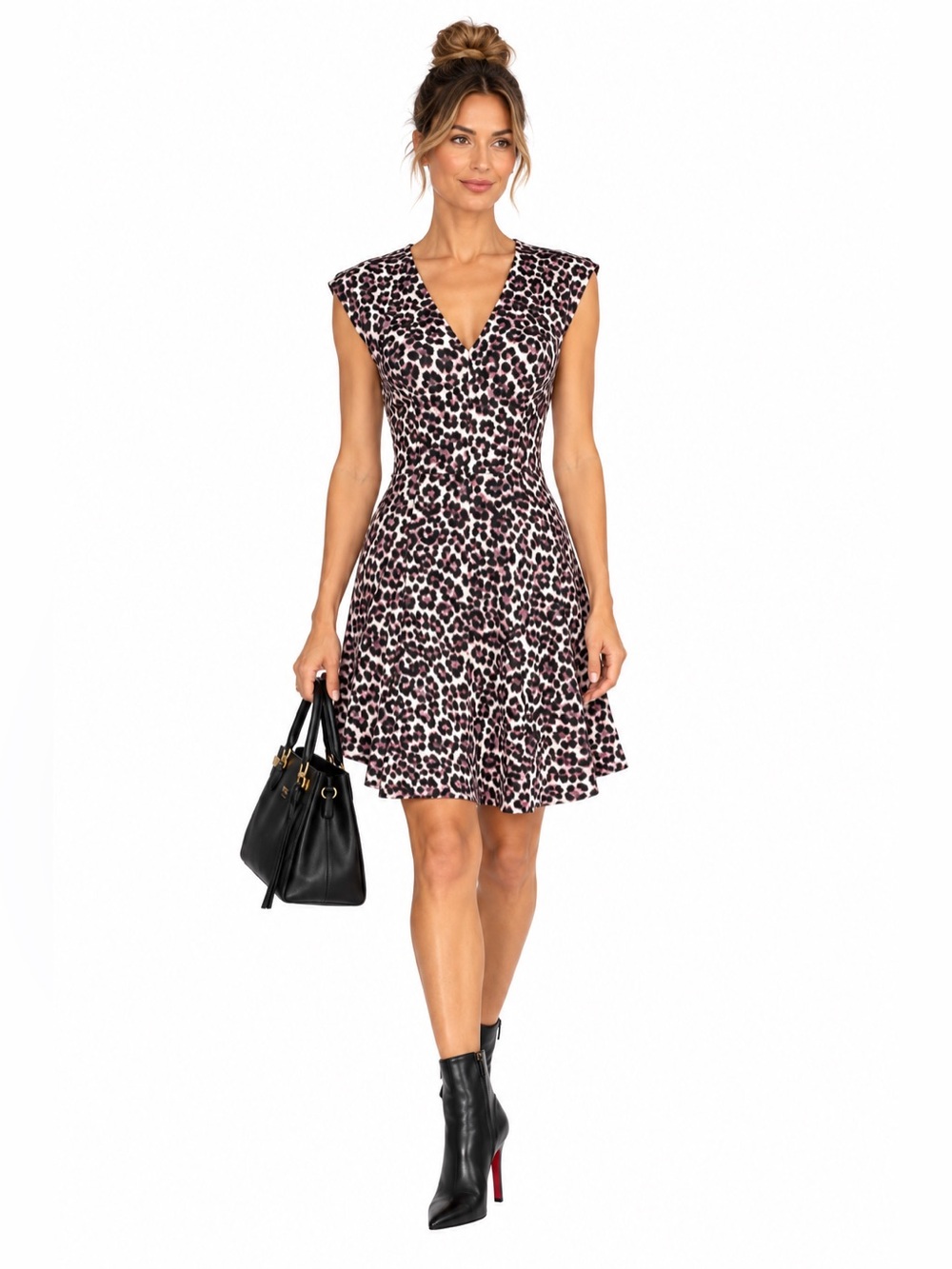 END Of SUMMER SALE | Rebecca Taylor Leopard Print Mini Dress Size 2